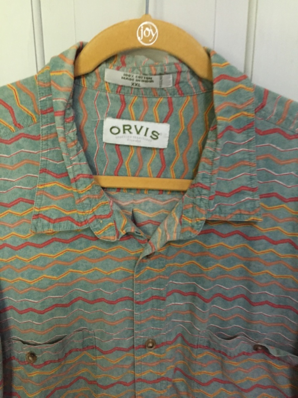 Orvis Multicolor Wave-Pattern Casual Button-Down Shirt - Picture 6 of 16